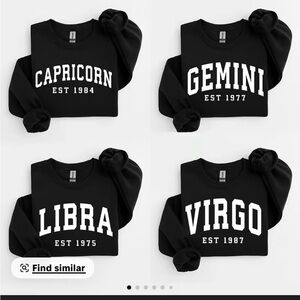 Black SAGITTARIUS Zodiac Sweatshirt